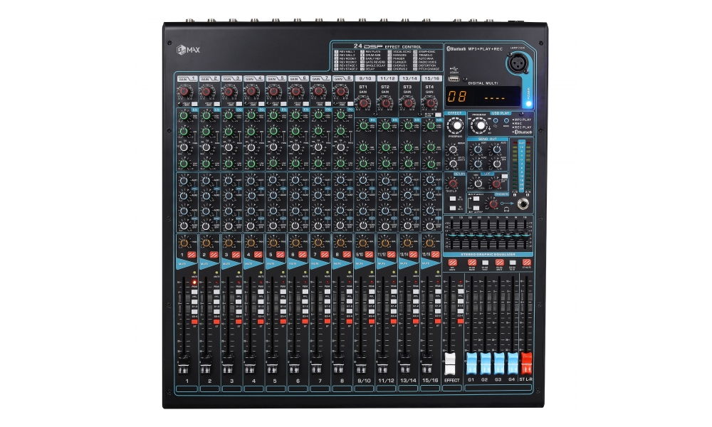 BH-ME1600 16路+24DSP效果+MP3+藍(lán)牙+USB錄音+均衡 （四編組）